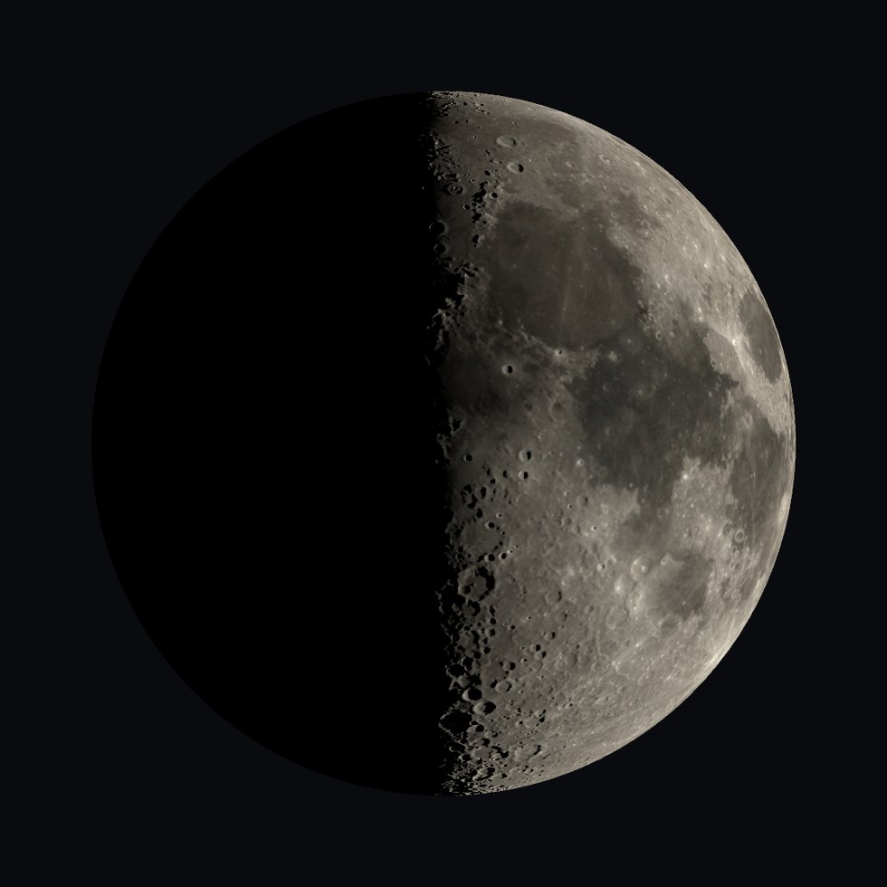 mond erstes viertel