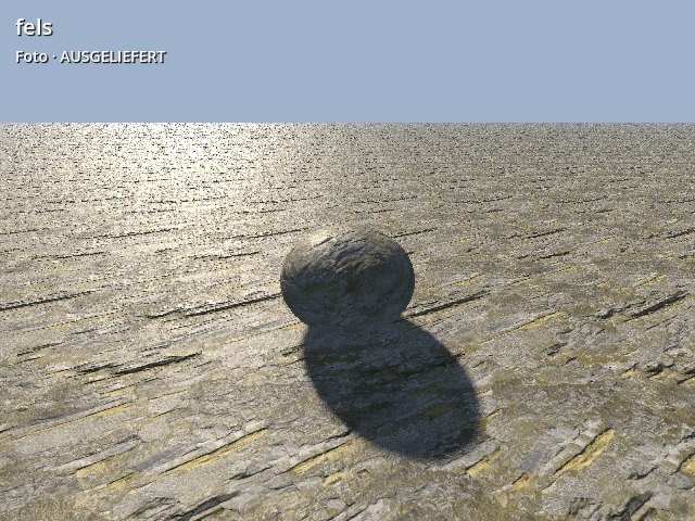 Fels, mit Foto — derselbe Aufruf. Was sich unterscheidet, ist nur, was im Projekt liegt. Der Katalog läuft deshalb ZWEIMAL und nicht über einen Schalter: ein `gerechnet()`-Schalter wäre ein zweiter Weg neben dem echten, und das Bild zeigte dann den Schalter statt den Bestand.