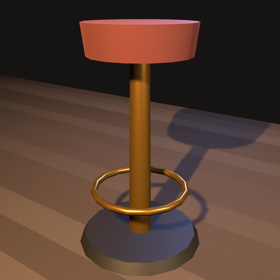 Barhocker mit Fussring.