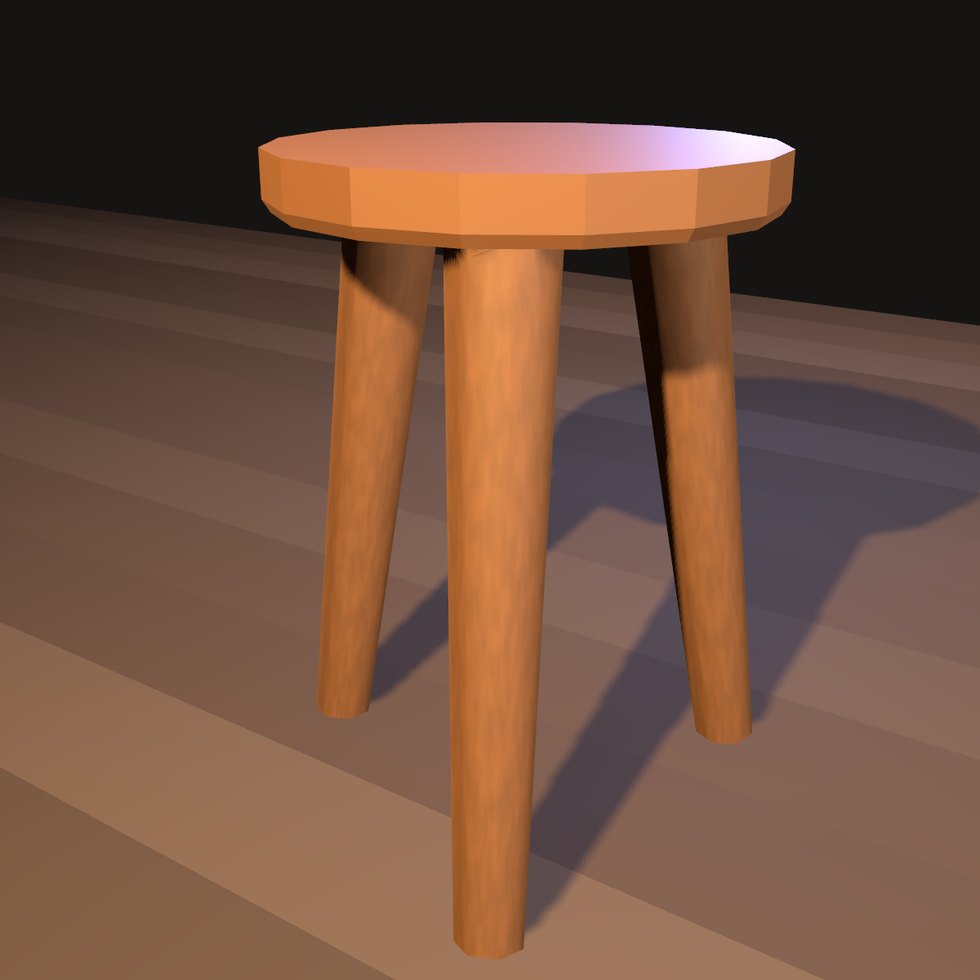 Hocker, gedrechselte Beine.