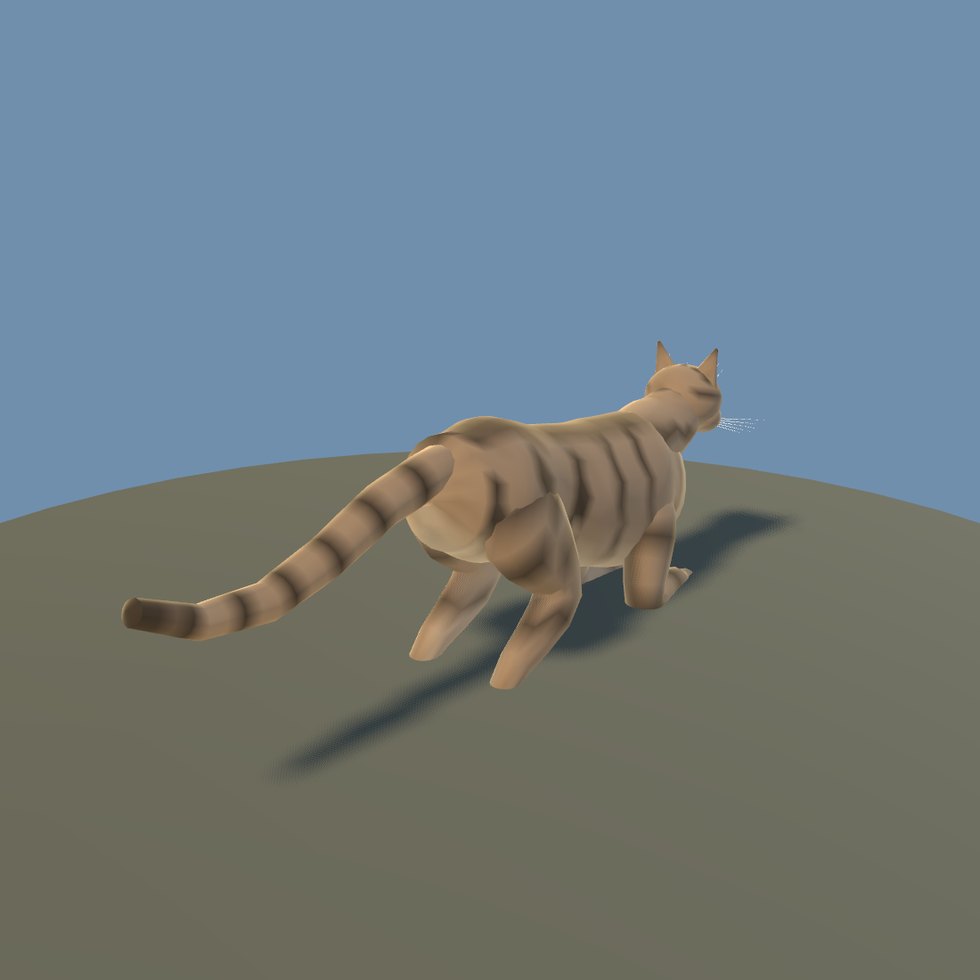 cat pose land