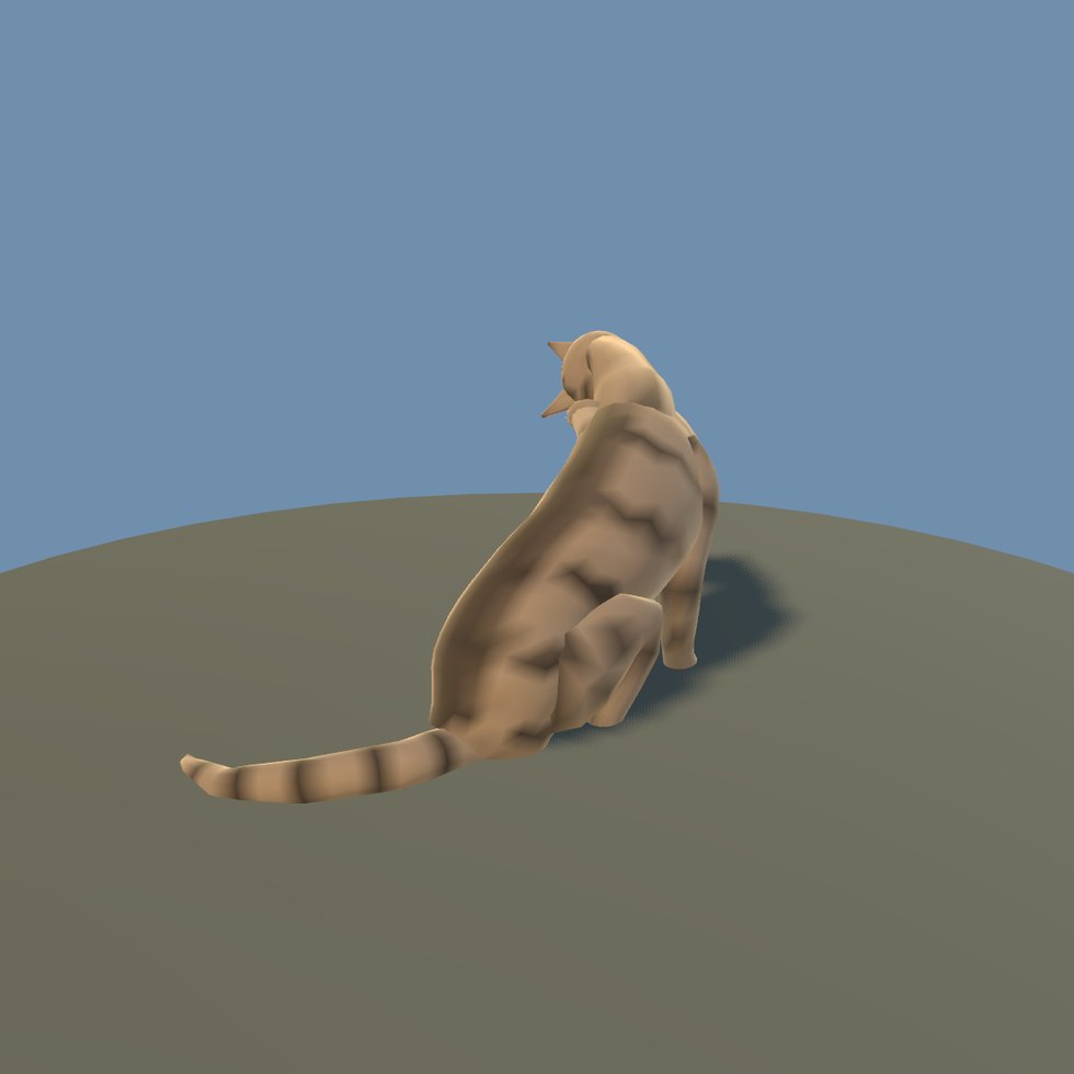 cat pose scratch ear left