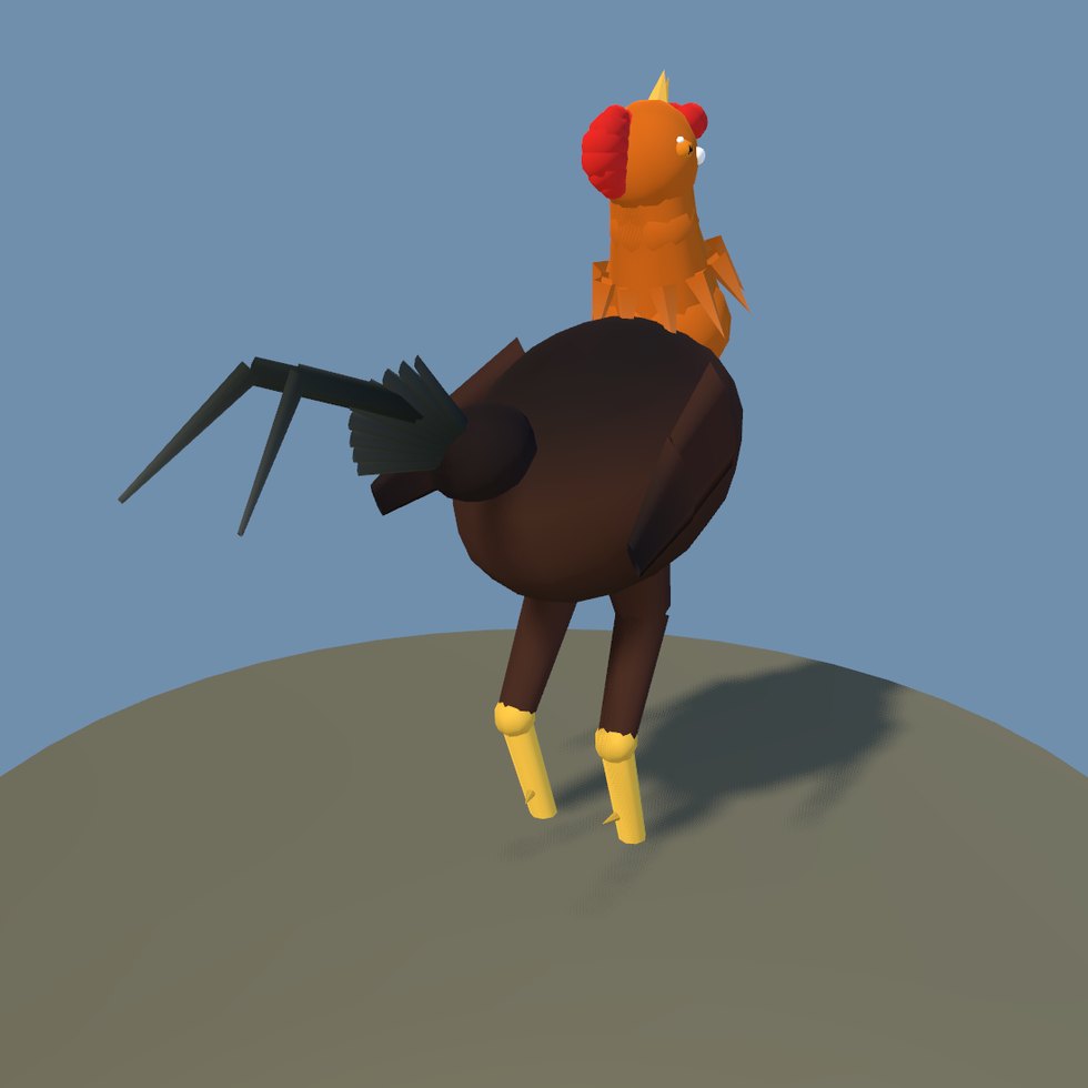 chicken hahn crow