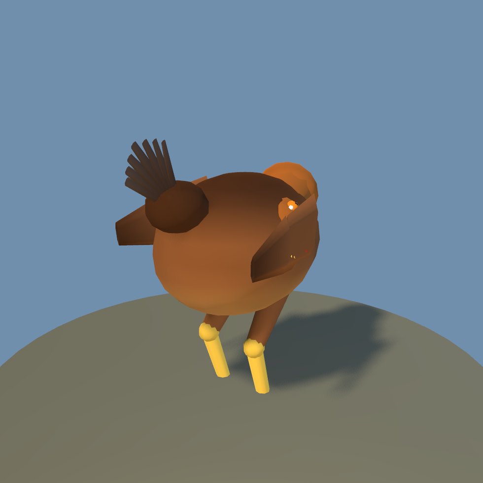 chicken pose preen