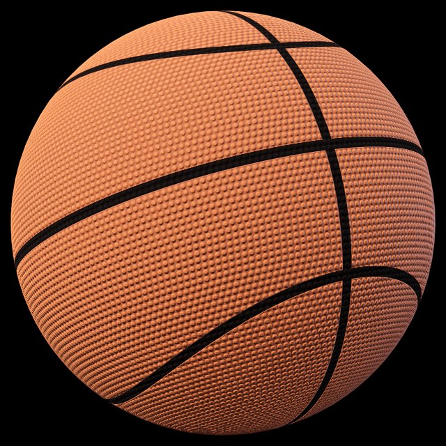 Basketball — die acht Rillen sitzen auf Grosskreisen.