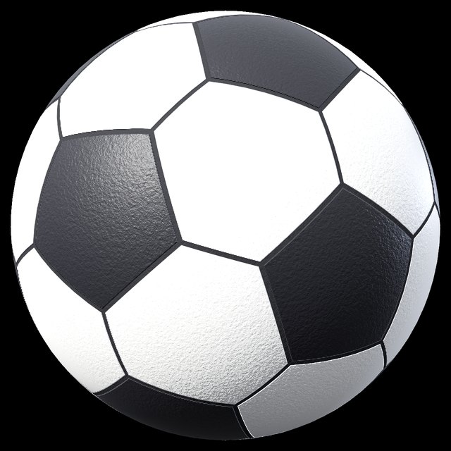 Fussball — Fünf- und Sechsecke rein im Shader, kein Muster-Bild.