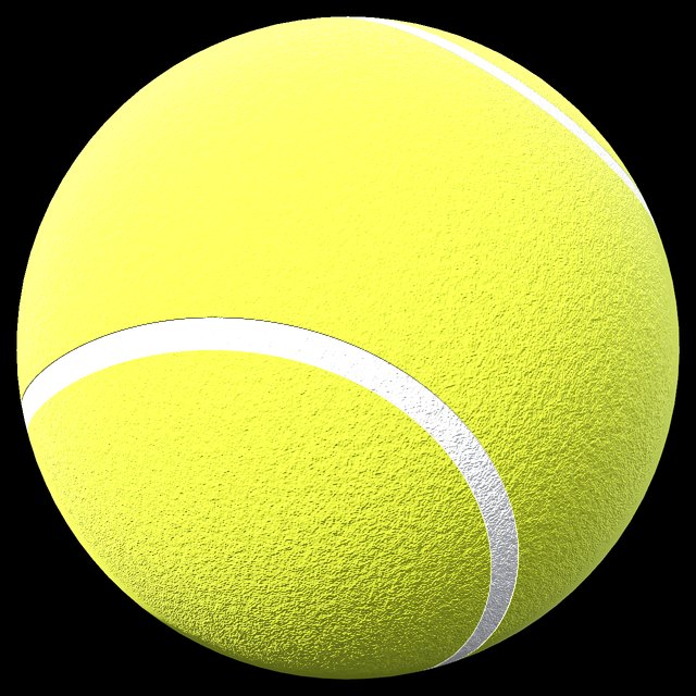 Tennisball, mit Narbung.