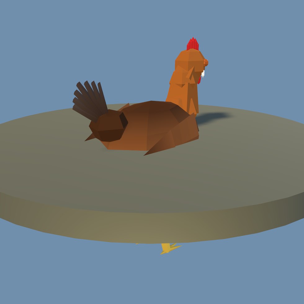 style chicken lowpoly