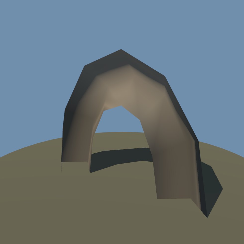 style rock arch cutout