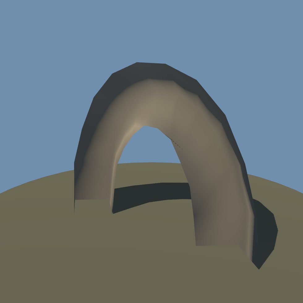 style rock arch model