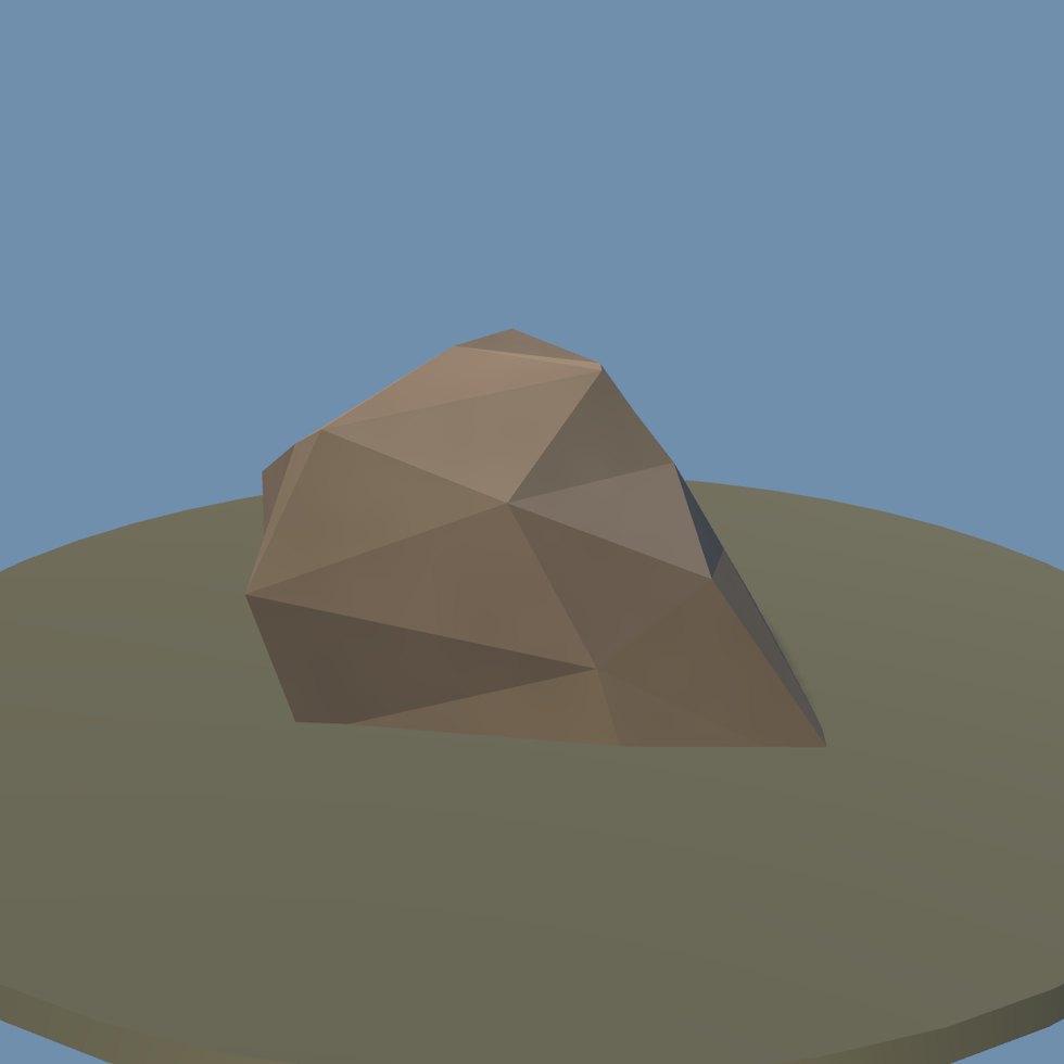 style rock lowpoly