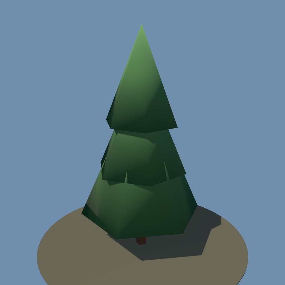 treestyle lowpoly fir lod0