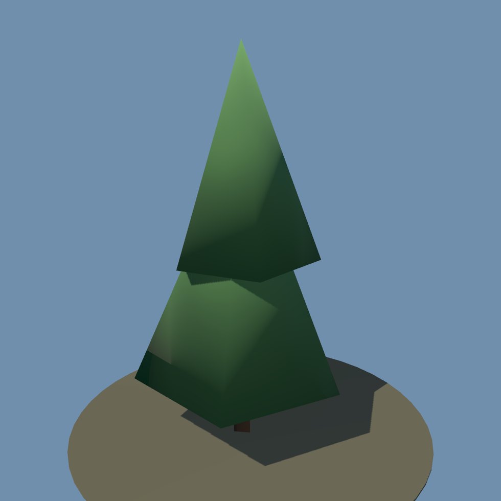 treestyle lowpoly fir lod1
