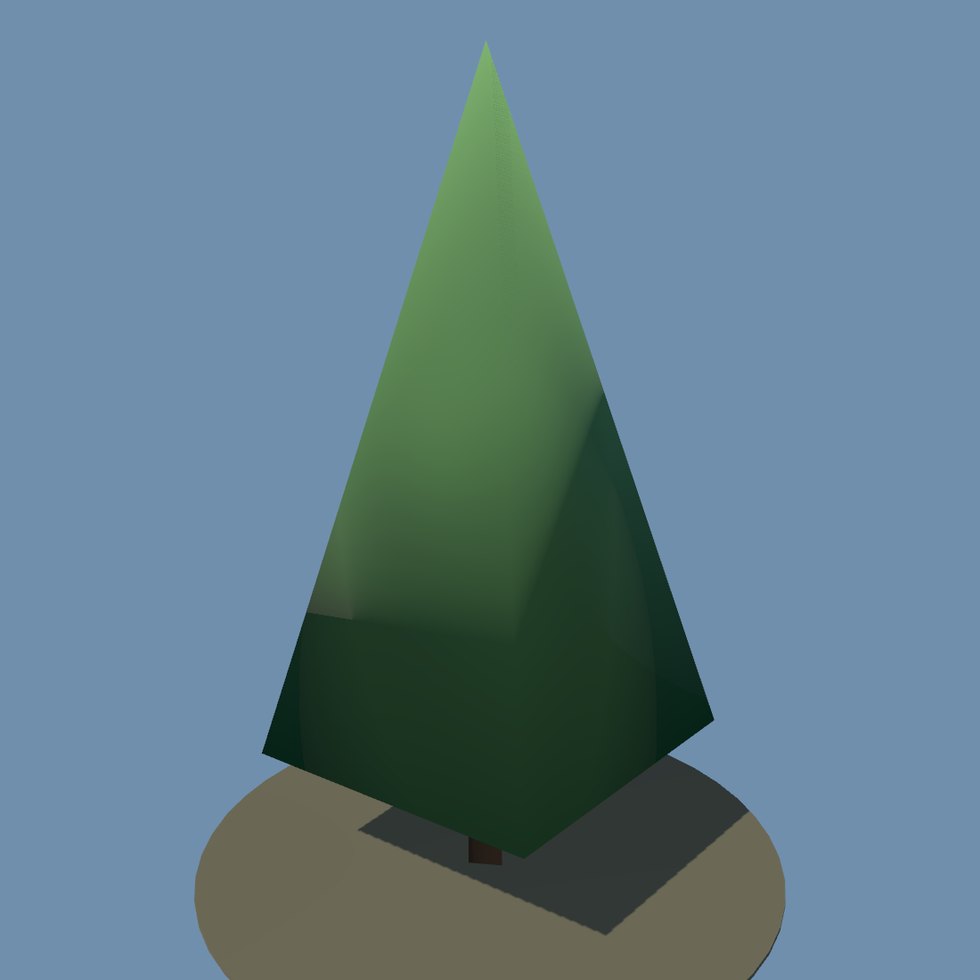 treestyle lowpoly fir lod2