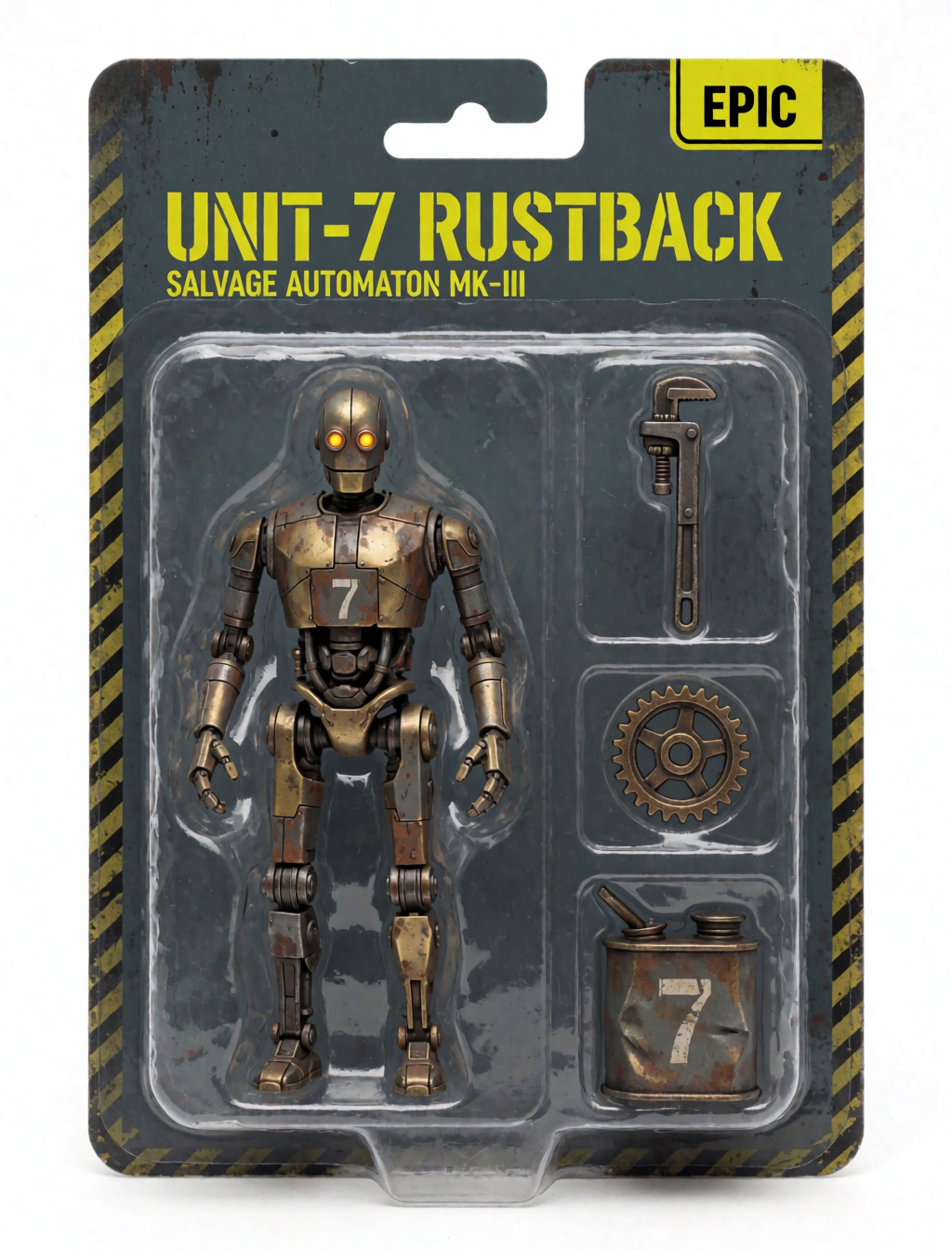 Ziffern-Stresstest bestanden: „Unit-7 Rustback / Salvage Automaton MK-III“ – Zahlen und Kürzel korrekt gerendert